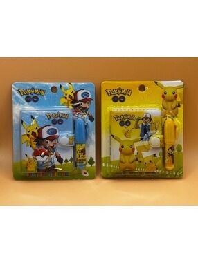 Pokemon 2 Pack Mini Notebook and  Pen Set With Keychain - New